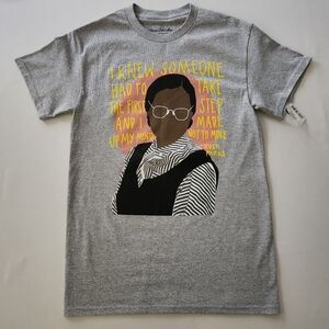 Gray Graphic Tee with Rosa Parks Design
